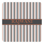 Gray Stripes Square Decal - Small (Personalized)