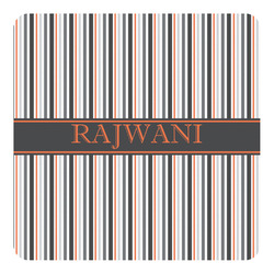 Gray Stripes Square Decal - Medium (Personalized)