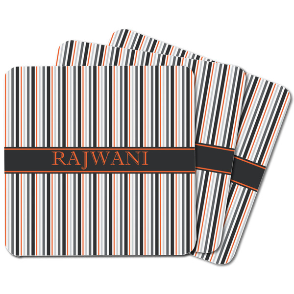 Gray Stripes Square Fridge Magnet - MAIN