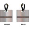 Gray Stripes Square Luggage Tag (Front + Back)