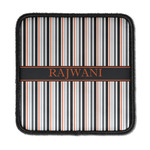 Gray Stripes Iron On Square Patch w/ Name or Text