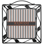 Gray Stripes Square Trivet (Personalized)