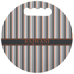 Gray Stripes Stadium Cushion (Round) (Personalized)