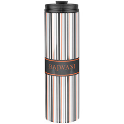 Gray Stripes Stainless Steel Skinny Tumbler - 20 oz (Personalized)