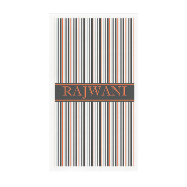 Custom Gray Stripes Guest Towels - Full Color - Standard (Personalized)