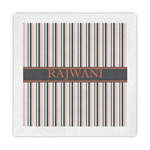 Gray Stripes Decorative Paper Napkins (Personalized)