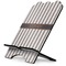 Gray Stripes Stylized Tablet Stand - Side View