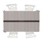 Gray Stripes Tablecloth - 58"x102" (Personalized)