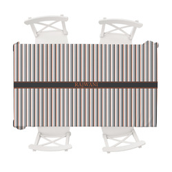 Gray Stripes Tablecloth - 58"x102" (Personalized)