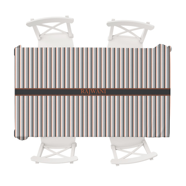 Custom Gray Stripes Tablecloth - 58"x102" (Personalized)