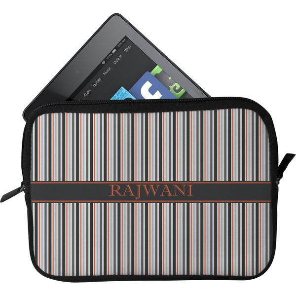 Custom Gray Stripes Tablet Case / Sleeve (Personalized)