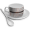 Gray Stripes Tea Cup Single