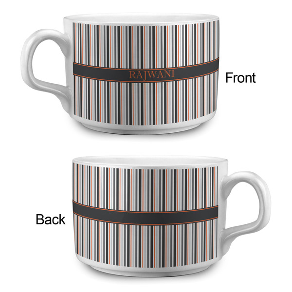 Gray Stripes Tea Cup - Single Apvl