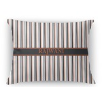 Gray Stripes Rectangular Throw Pillow Case - 12"x18" (Personalized)