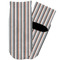 Gray Stripes Toddler Ankle Socks - Single Pair - Front and Back