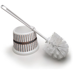 Gray Stripes Toilet Brush (Personalized)