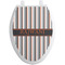 Grey Stripes Toilet Seat Decal (Personalized)