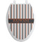 Gray Stripes Toilet Seat Decal - Elongated (Personalized)