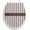 Grey Stripes Toilet Seat Decal (Personalized)