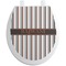Gray Stripes Toilet Seat Decal (Personalized)