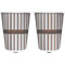 Gray Stripes Trash Can White - Front and Back - Apvl