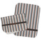 Gray Stripes Two Rectangle Burp Cloths - Open & Folded