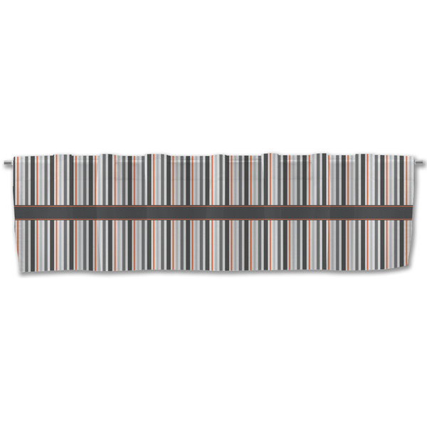 Gray Stripes Valance - Front