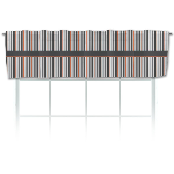 Custom Gray Stripes Valance