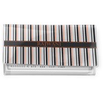 Gray Stripes Vinyl Checkbook Cover (Personalized)