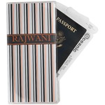 Gray Stripes Travel Document Holder