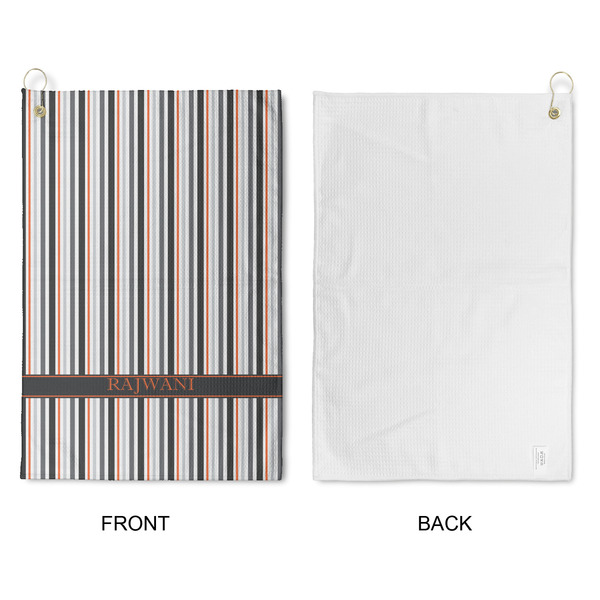 Gray Stripes Waffle Weave Golf Towel - Approval