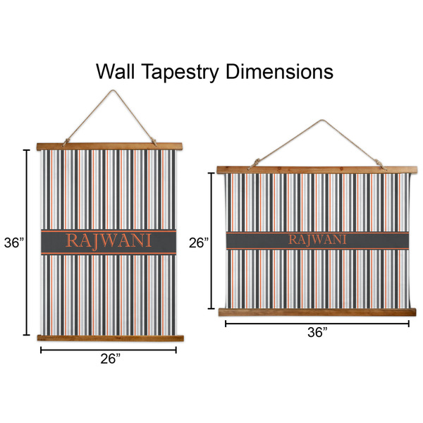 Gray Stripes Wall Hanging Tapestries - Parent/Sizing