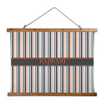 Gray Stripes Wall Hanging Tapestry - Wide (Personalized)