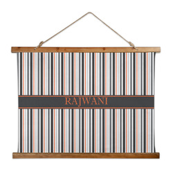 Gray Stripes Wall Hanging Tapestry - Wide (Personalized)