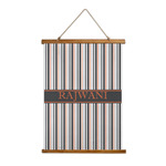 Gray Stripes Wall Hanging Tapestry (Personalized)