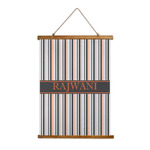 Gray Stripes Wall Hanging Tapestry (Personalized)