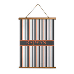 Gray Stripes Wall Hanging Tapestry - Tall (Personalized)