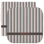 Gray Stripes Facecloth / Wash Cloth (Personalized)