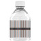 Gray Stripes Water Bottle Label - Back View