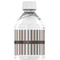 Gray Stripes Water Bottle Label - Single Front
