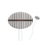 Gray Stripes White Plastic 7" Stir Stick - Oval - Closeup