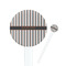 Gray Stripes White Plastic 7" Stir Stick - Round - Closeup