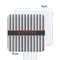 Gray Stripes White Plastic Stir Stick - Single Sided - Square - Approval