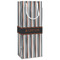 Gray Stripes Wine Gift Bags - Gloss (Personalized)