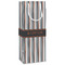 Gray Stripes Wine Gift Bag - Matte - Main