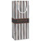 Gray Stripes Wine Gift Bags - Matte (Personalized)