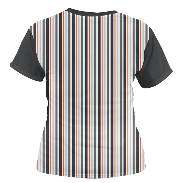 Gray Stripes Women's T-shirt Back