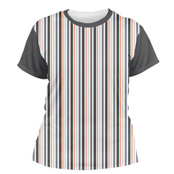 Gray Stripes Women's Crew T-Shirt - X Large