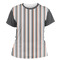 Gray Stripes Womens Crew Neck T Shirt - Main