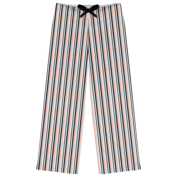 Custom Gray Stripes Womens Pajama Pants - L